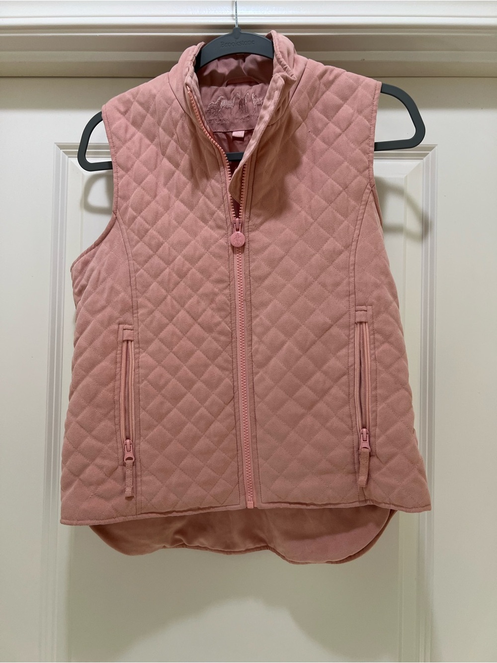 Women’s Quilted Pink Zip-Front Vest